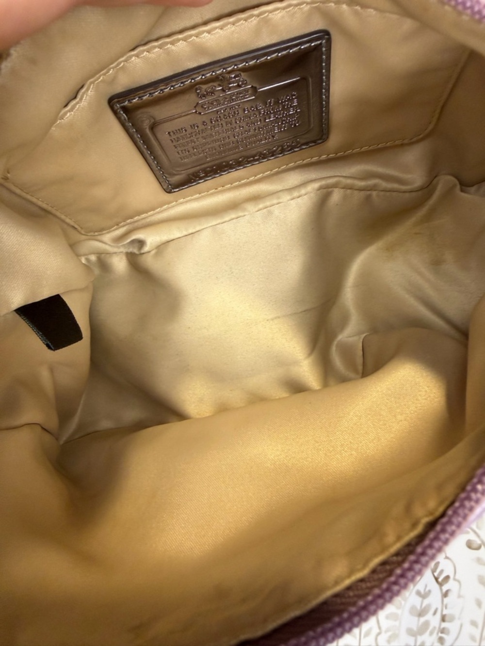 Coach Dark Purple/Lavender Small Shoulder Purse - Picture 9 of 14
